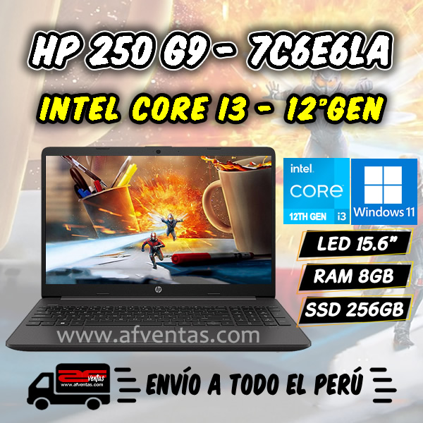 Laptop HP 250 G9 – 7C6E6LA - Venta de Laptops y PCs - AF Ventas Peru