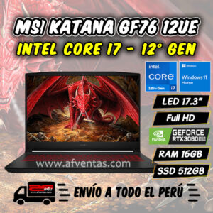 Laptop Gaming MSI Katana GF76 12UE-037US