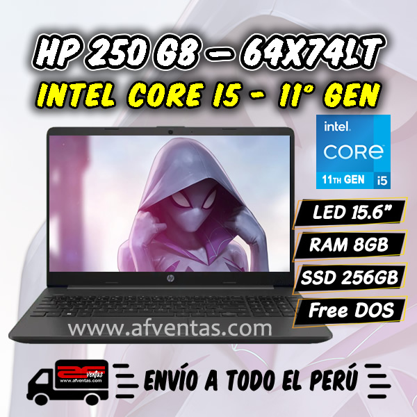 Laptop HP 250 G8 - 64X74LT - Venta de Laptops y PCs - AF Ventas Peru