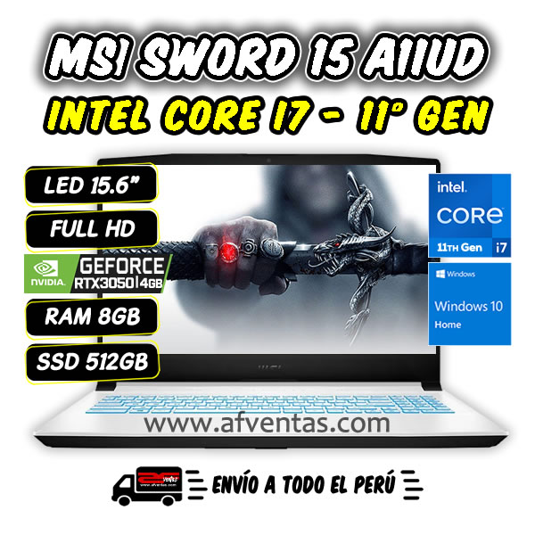Laptop Gaming MSI Sword 15 A11UD 001US