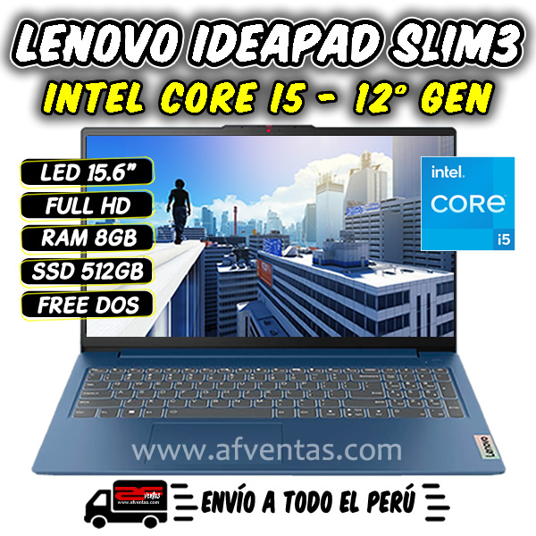 Laptop Lenovo IdeaPad Slim3 - 83ER001CLM | Venta de Laptops y PCs | AF Ventas Peru