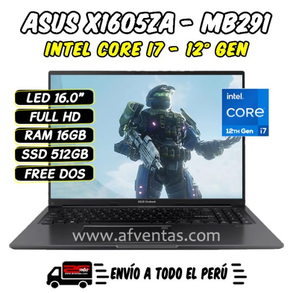 Laptop Asus X1605ZA-MB291 - 90NB0ZA3-M00EY0 - Venta de Laptops y Computadoras - Af Ventas Peru - Lima Peru