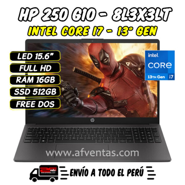 Laptop HP 250 G10 - 8L3X3LT - Venta de Laptops y Computadoras - Af Ventas Peru - Lima Peru