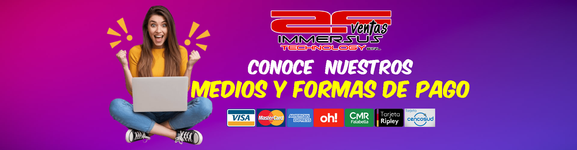 Banner Formas de Pago | Venta de Laptops | AF Ventas Peru