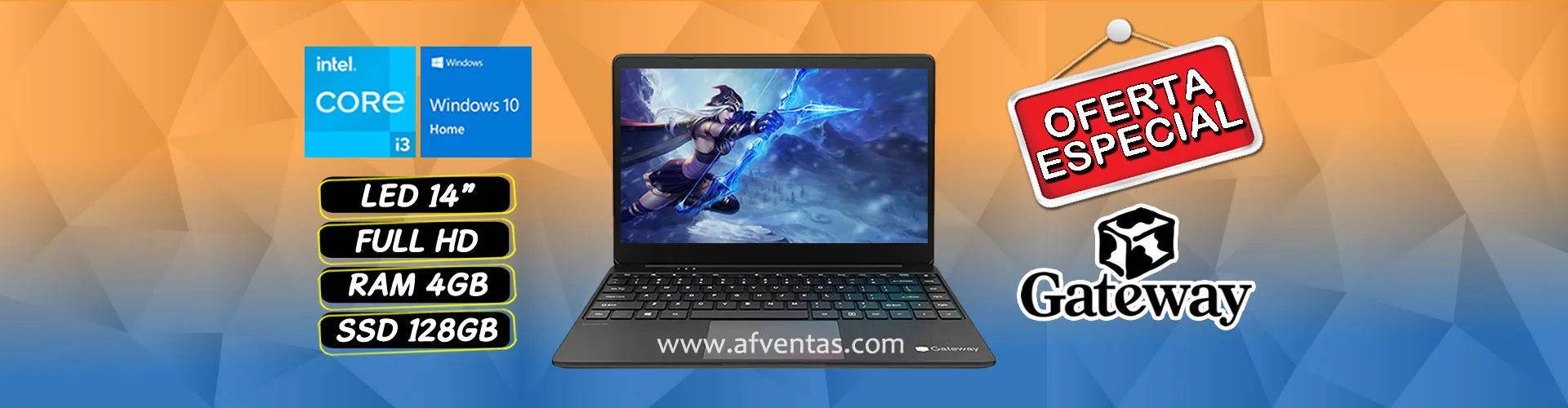 Laptop Gateway GWTN 141-3BK Oferta | Venta de Laptops Gateway | AF Ventas Peru